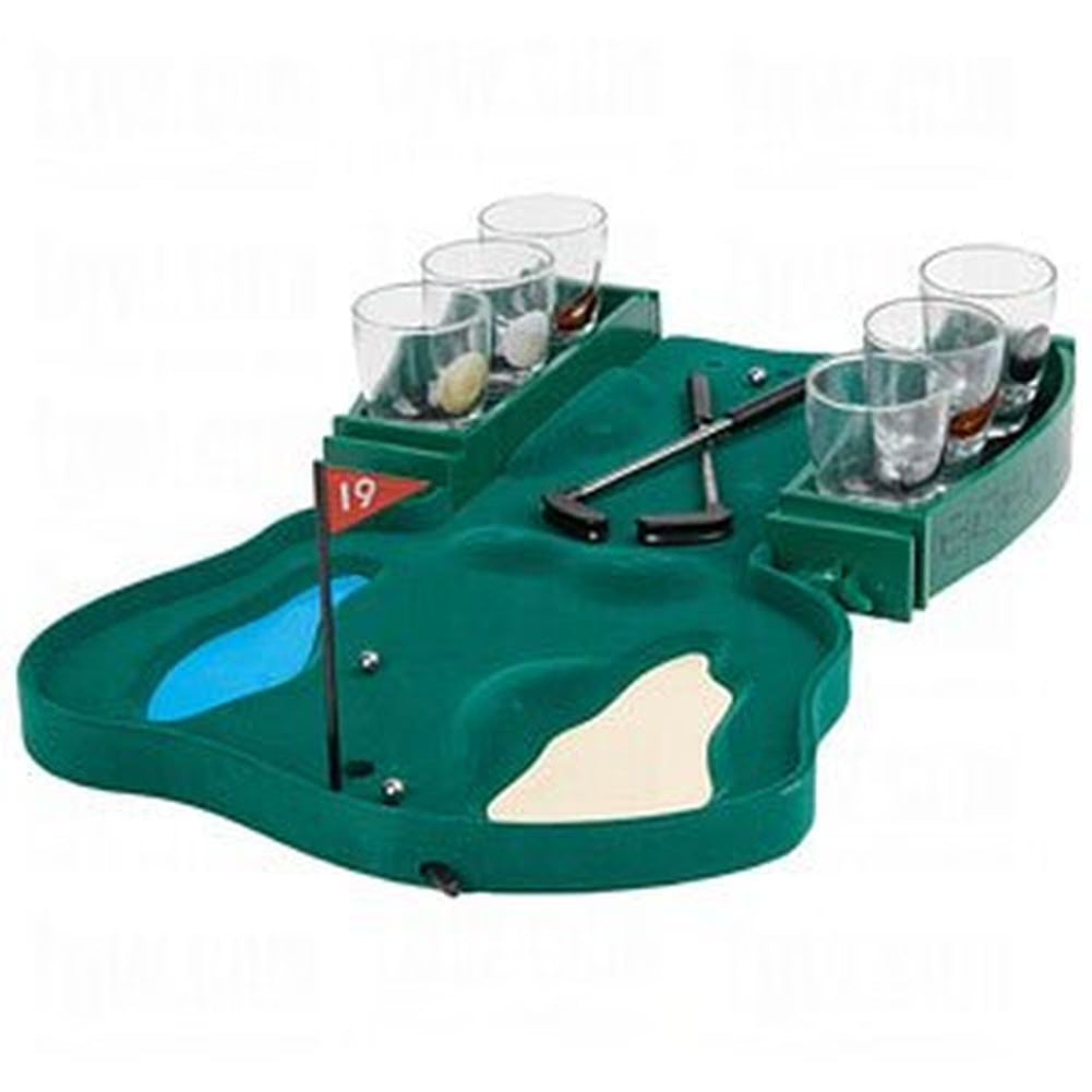 Clubhouse Collection 19Th Hole Putting Game with Shot Glasses Adult Play