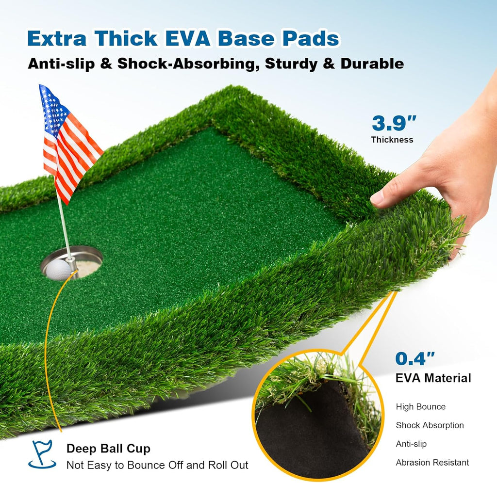 Floating Golf Green for Pool, Various Sizes (35"X24"/47"X35"/63"X47") to Suit Your Needs, Floating Chipping Green-Ideal for 2-4 Golfers Competing and Improving Skills in Outdoor and Pool Games