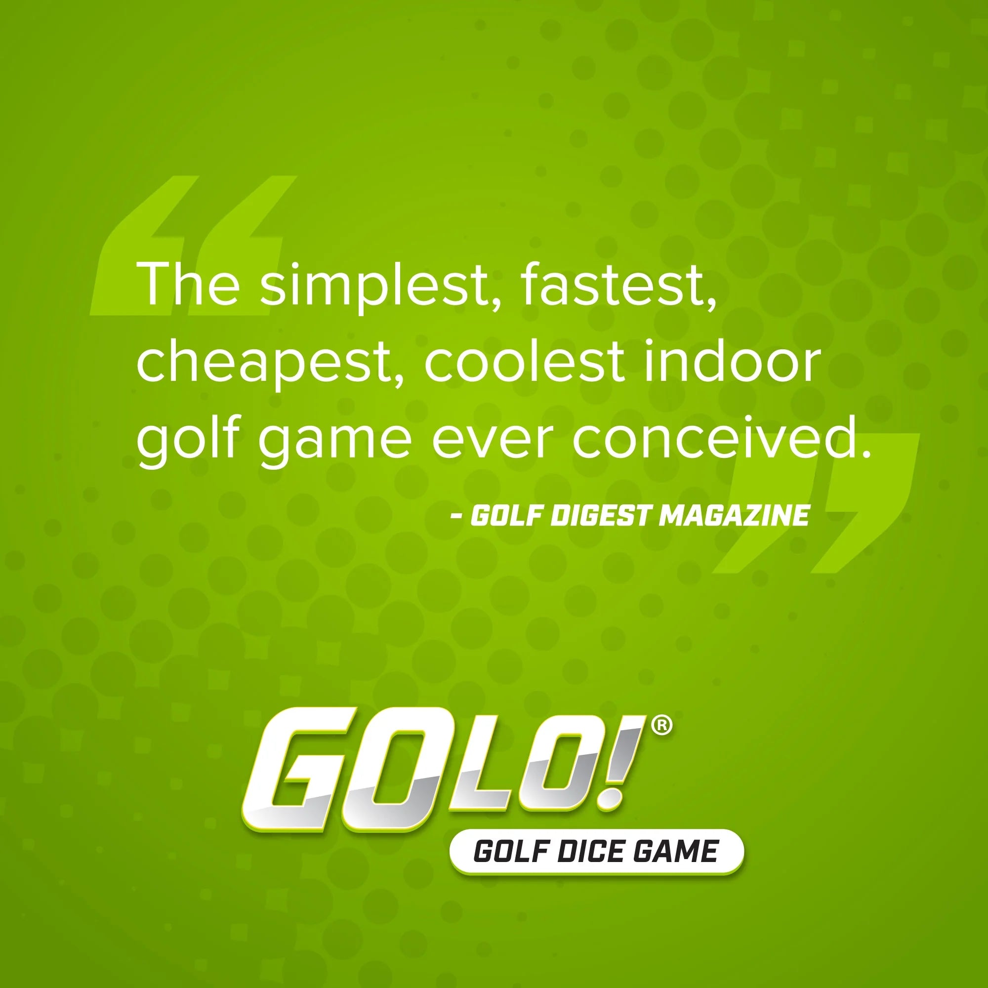 Golo Golf Dice Game by  for Families and Kids. Award Winning Fun Game for Home or Travel! Ages 6 Years and Up.