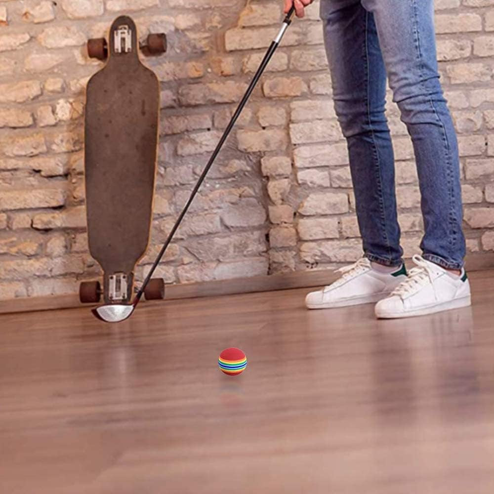 Foam Golf Practice Balls - 20Pcs Sponge Golf Training Ball Rainbow Sponge Ball Soft for Indoor or Outdoor Training