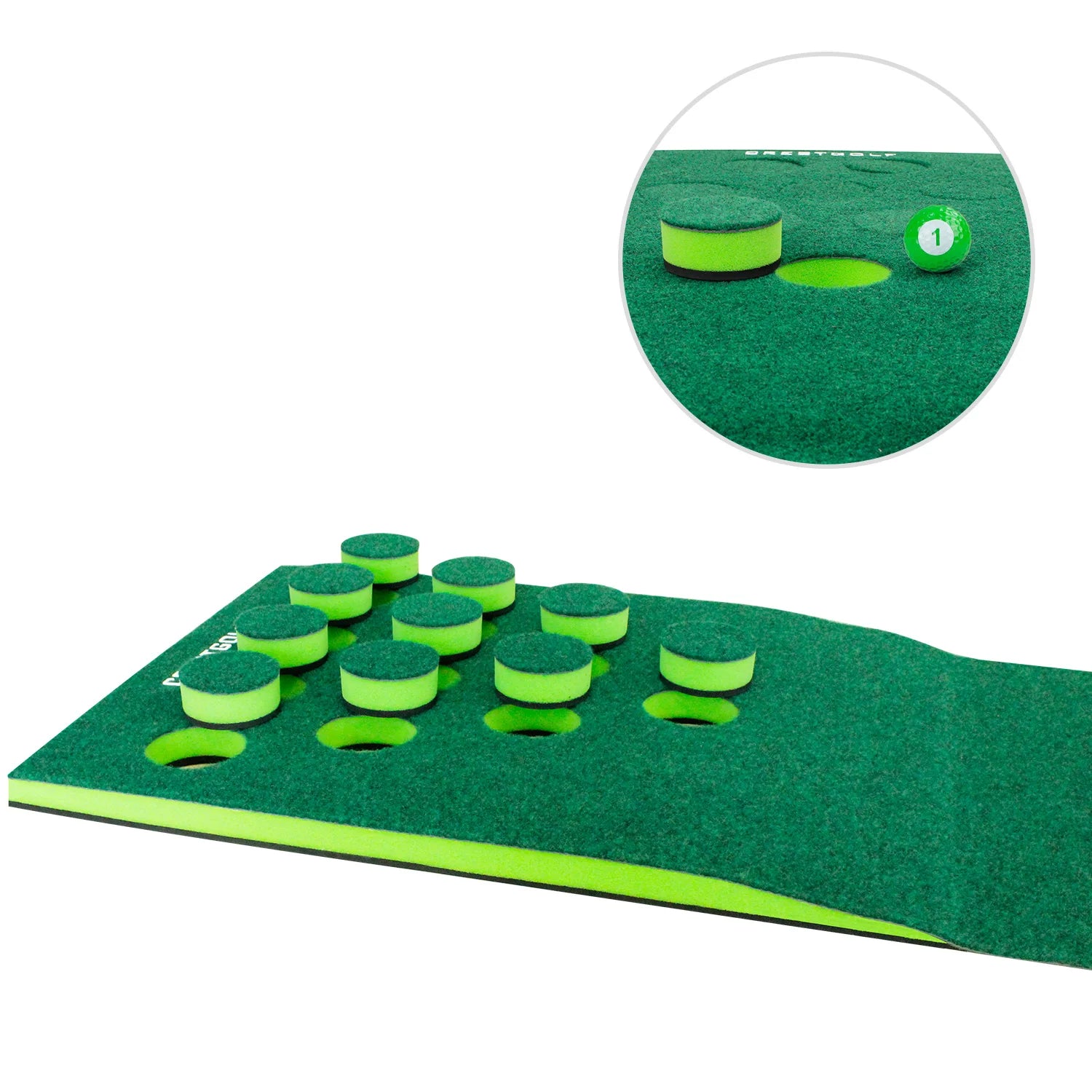 Golf Putting Green Game Practice Mat Set Practicing Training Aids Gift for Indoor&Outdoor Party Backyard Use