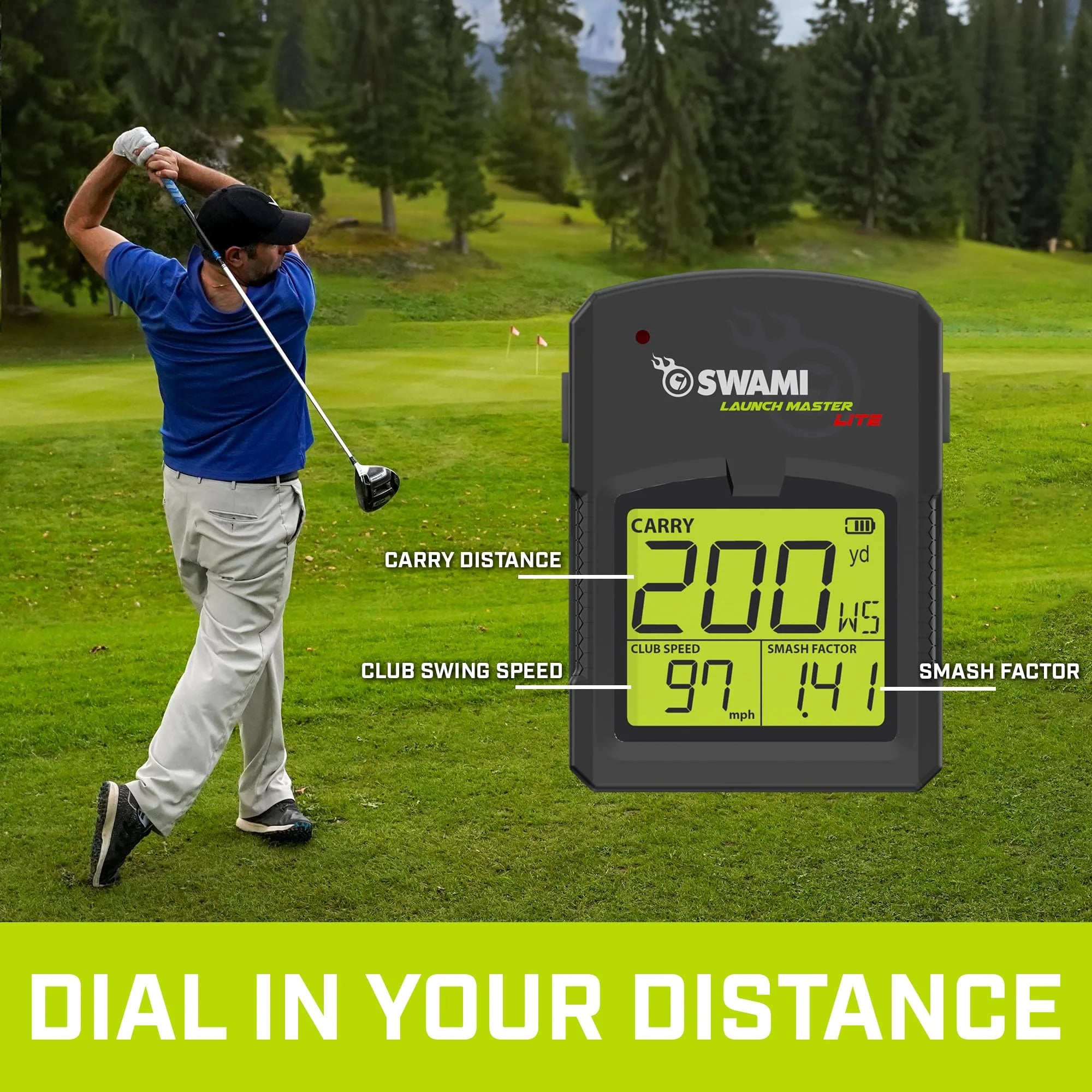Swami Launch Master Golf Launch Monitor - Golf Training Aid, Lite