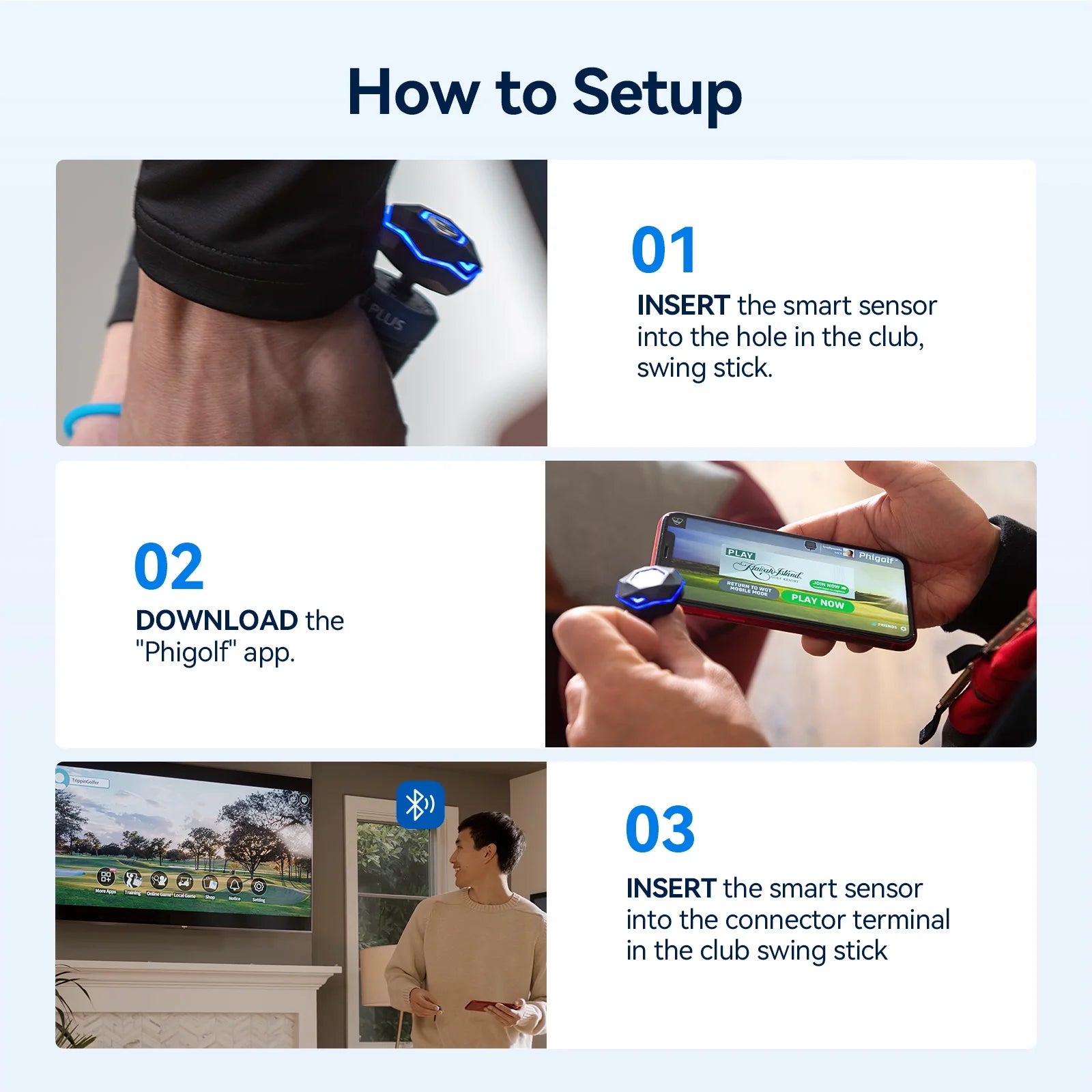 Home Golf Game Simulator: Enjoy Interactive Golf with Motion Sensor & Swing Stick for Indoor & Outdoor Fun – 38,000+ Courses Worldwide, Compatible with Android, Ios, App & E6 Connect