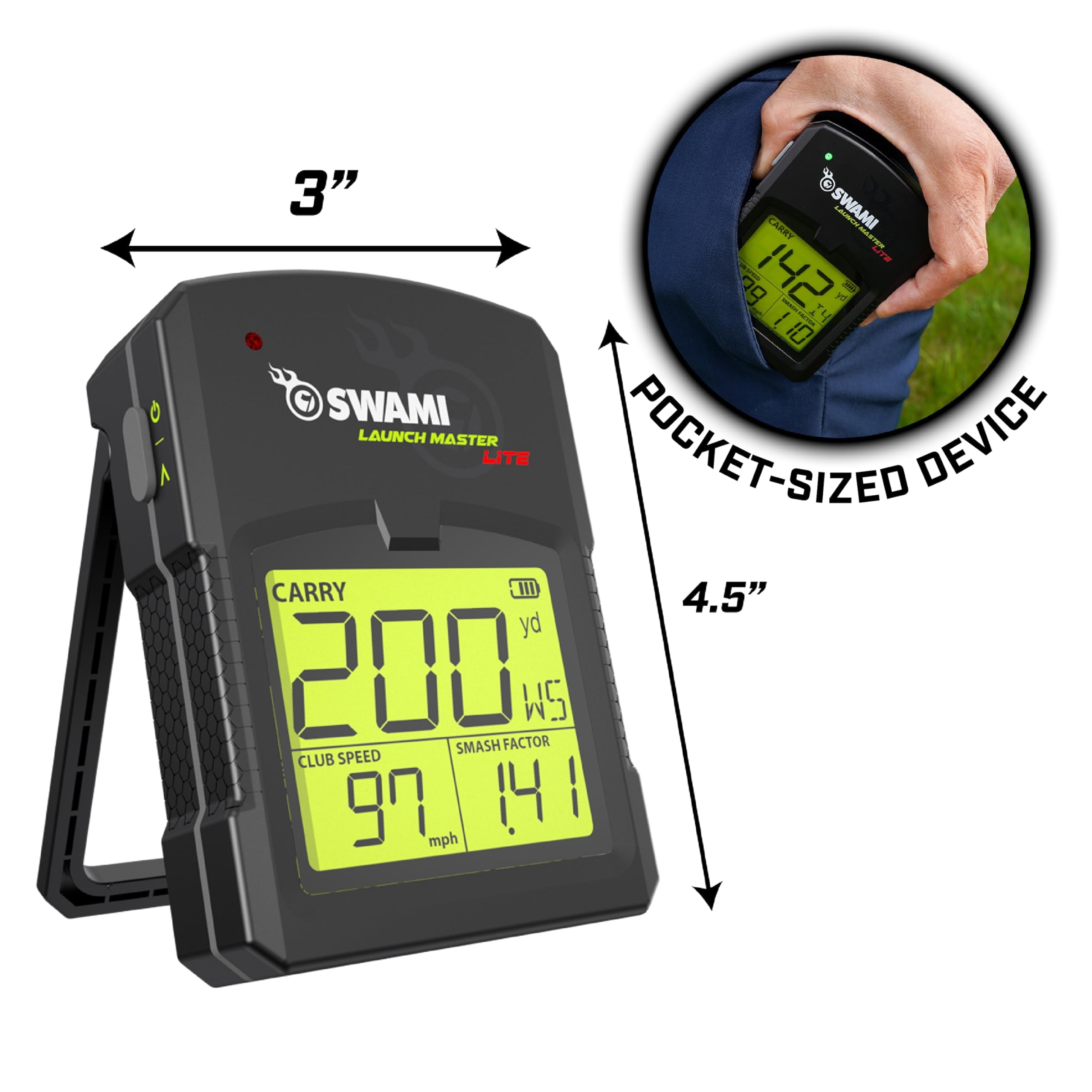 Swami Launch Master Golf Launch Monitor - Golf Training Aid, Lite